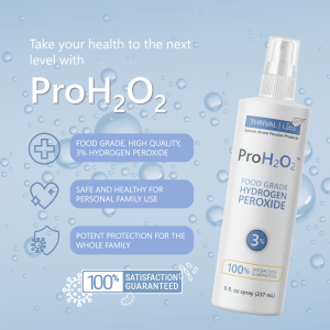 Alternative view of ProH2O2 Food Grade 3% Hydrogen Peroxide by Thrival Labs - A USA-Made Natural Cleaner With No Added Toxic Stabilizers for Medical, Household, and Personal Use