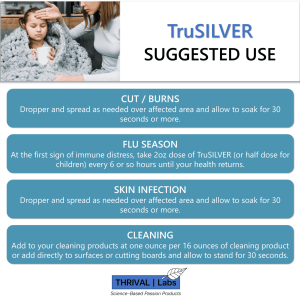 TruSILVER 20 PPM True Colloidal Silver Liquid, Optimized Bio-Active Nano-Sized Liquid Silver for Immune Support, Dark Glass Bottle - Thrival Labs 21 P5b TS 1