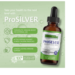 Alternative view of ProSILVER Green Label 20 PPM Ionic Colloidal Silver Liquid, Optimized Bio-Active Nano-Sized Liquid Silver for External Immune Support, Dark Glass Bottle - Thrival Labs
