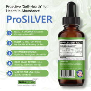 ProSILVER Green Label 20 PPM Ionic Colloidal Silver Liquid, Optimized Bio-Active Nano-Sized Liquid Silver for External Immune Support, Dark Glass Bottle - Thrival Labs 18 PS4 P3 Why Us 1