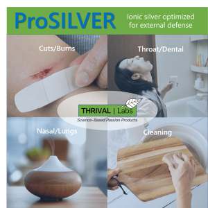 ProSILVER Green Label 20 PPM Ionic Colloidal Silver Liquid, Optimized Bio-Active Nano-Sized Liquid Silver for External Immune Support, Dark Glass Bottle - Thrival Labs 21 PS4 P4 Uses