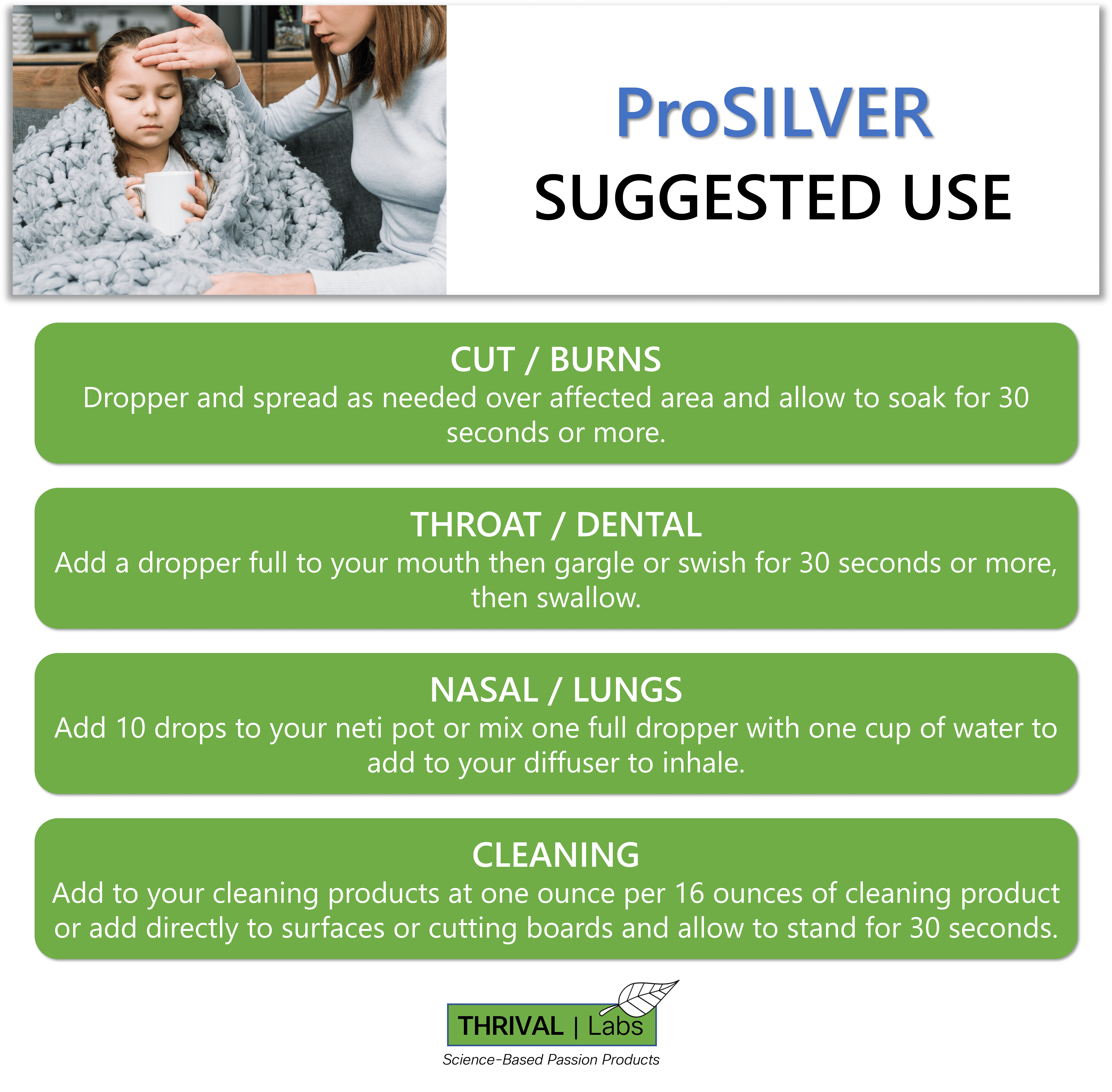 ProSILVER Green Label 20 PPM Ionic Colloidal Silver Liquid, Optimized Bio-Active Nano-Sized Liquid Silver for External Immune Support, Dark Glass Bottle - Thrival Labs 7 ProSILVER Green Label 20 PPM Ionic Colloidal Silver Liquid, Optimized Bio-Active Nano-Sized Liquid Silver for External Immune Support, Dark Glass Bottle - Thrival Labs - Image 7