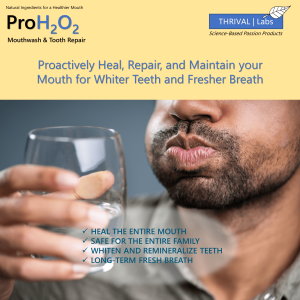 Alternative view of ProH2O2 Mouthwash & Tooth Repair by Thrival Labs, Press Top Dispensing