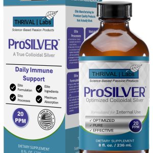 Home 15 ProSILVER Blue Label 20 PPM Colloidal Silver Liquid, Optimized Bio-Active Nano-Sized Liquid Silver for Internal Immune Support, Dark Glass Bottle - Thrival Labs
