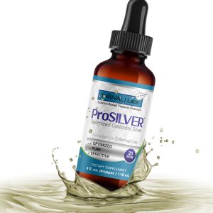 ProSILVER Blue Label 20 PPM Colloidal Silver Liquid, Optimized Bio-Active Nano-Sized Liquid Silver for Internal Immune Support, Dark Glass Bottle - Thrival Labs 45 Water Liquid splash2