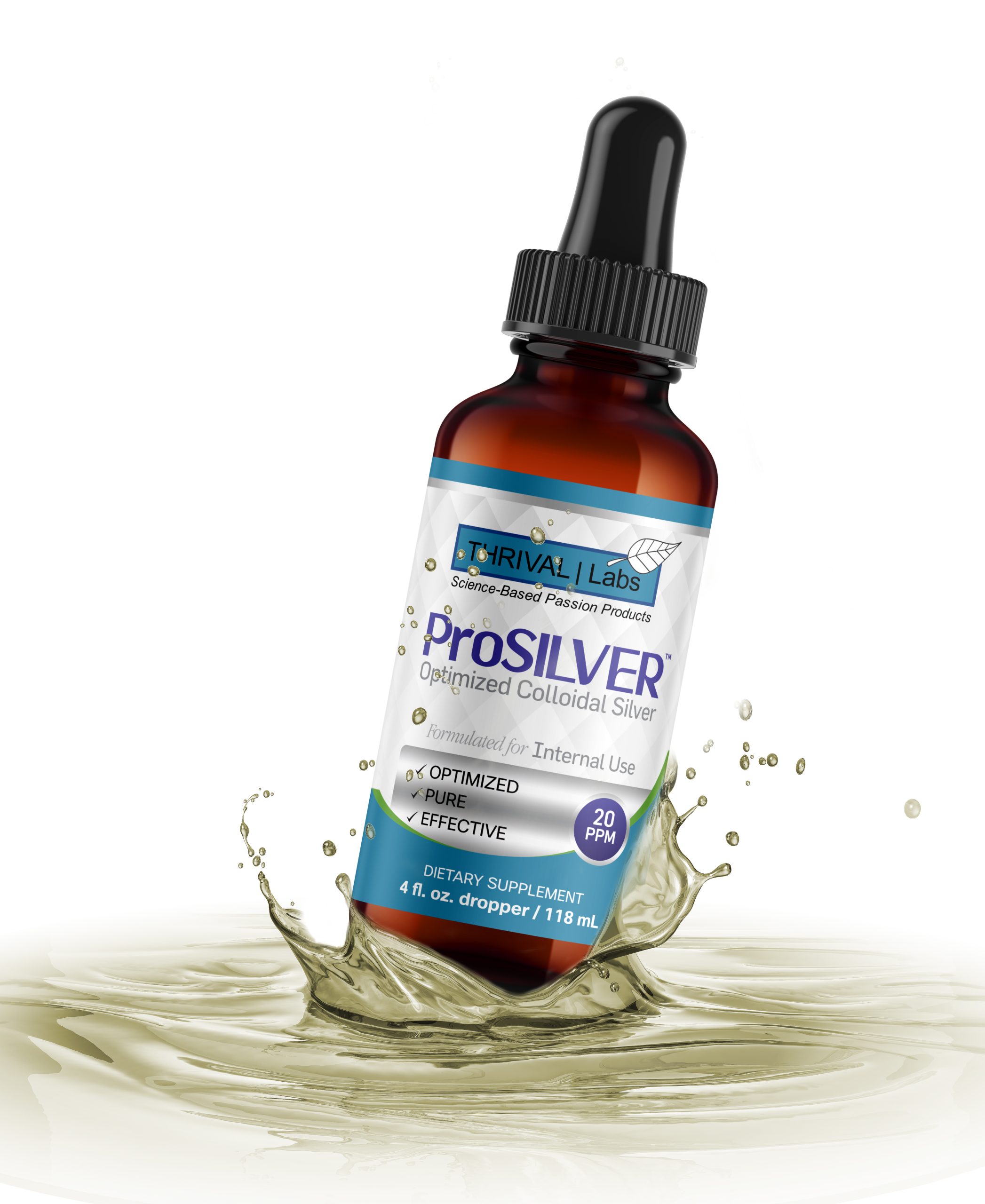 ProSILVER Blue Label 20 PPM Colloidal Silver Liquid, Optimized Bio-Active Nano-Sized Liquid Silver for Internal Immune Support, Dark Glass Bottle - Thrival Labs 23 ProSILVER Blue Label 20 PPM Colloidal Silver Liquid, Optimized Bio-Active Nano-Sized Liquid Silver for Internal Immune Support, Dark Glass Bottle - Thrival Labs - Image 23