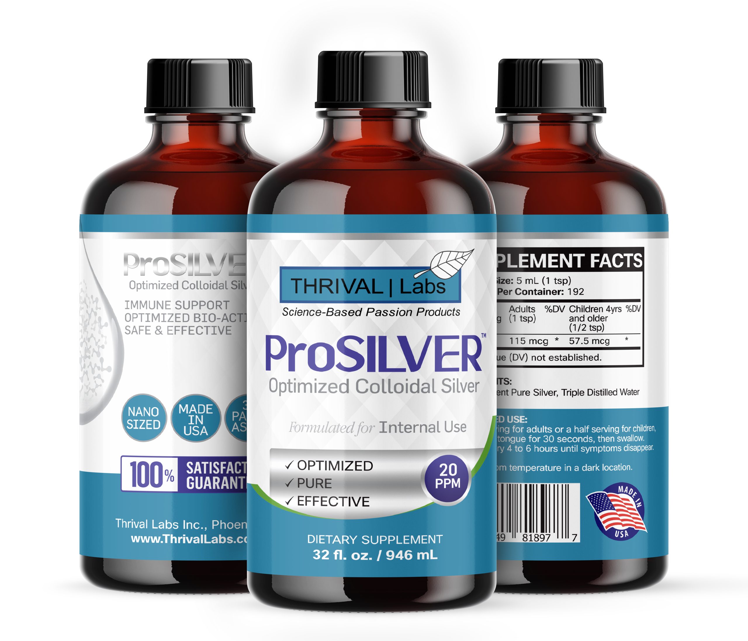 ProSILVER Blue Label 20 PPM Colloidal Silver Liquid, Optimized Bio-Active Nano-Sized Liquid Silver for Internal Immune Support, Dark Glass Bottle - Thrival Labs 17 ProSILVER Blue Label 20 PPM Colloidal Silver Liquid, Optimized Bio-Active Nano-Sized Liquid Silver for Internal Immune Support, Dark Glass Bottle - Thrival Labs - Image 17