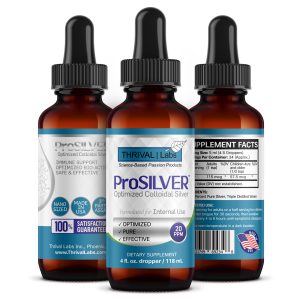 ProSILVER Blue Label 20 PPM Colloidal Silver Liquid, Optimized Bio-Active Nano-Sized Liquid Silver for Internal Immune Support, Dark Glass Bottle - Thrival Labs 44 combine