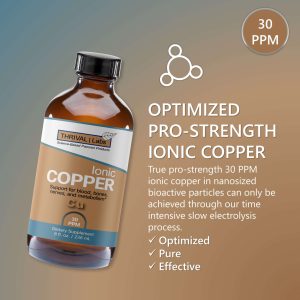 Alternative view of Ionic Colloidal Copper Liquid (30 PPM) | Mental Clarity & Nerve Function | Hair, Skin, Nails & Collagen | Red Blood Cells & Energy Production | Cholesterol Levels & Blood Pressure - Thrival Labs