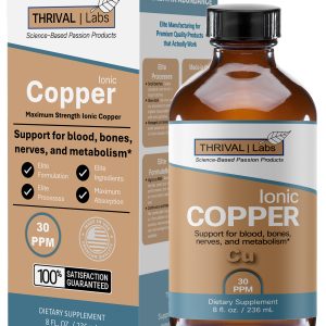 Home 13 Ionic Colloidal Copper Liquid (30 PPM) | Mental Clarity & Nerve Function | Hair, Skin, Nails & Collagen | Red Blood Cells & Energy Production | Cholesterol Levels & Blood Pressure - Thrival Labs