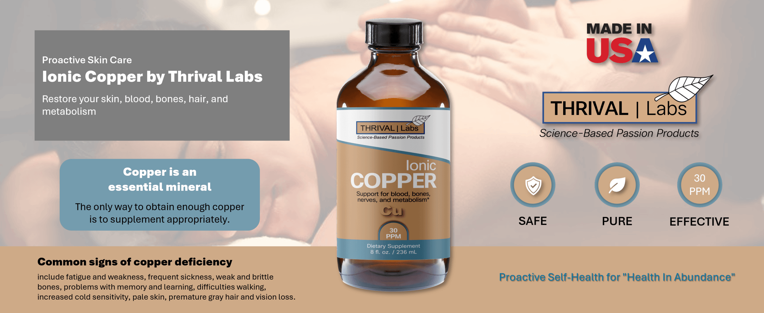 Ionic Colloidal Copper Liquid (30 PPM) | Mental Clarity & Nerve Function | Hair, Skin, Nails & Collagen | Red Blood Cells & Energy Production | Cholesterol Levels & Blood Pressure - Thrival Labs 26 Intro Mod1 1464x600 1 scaled