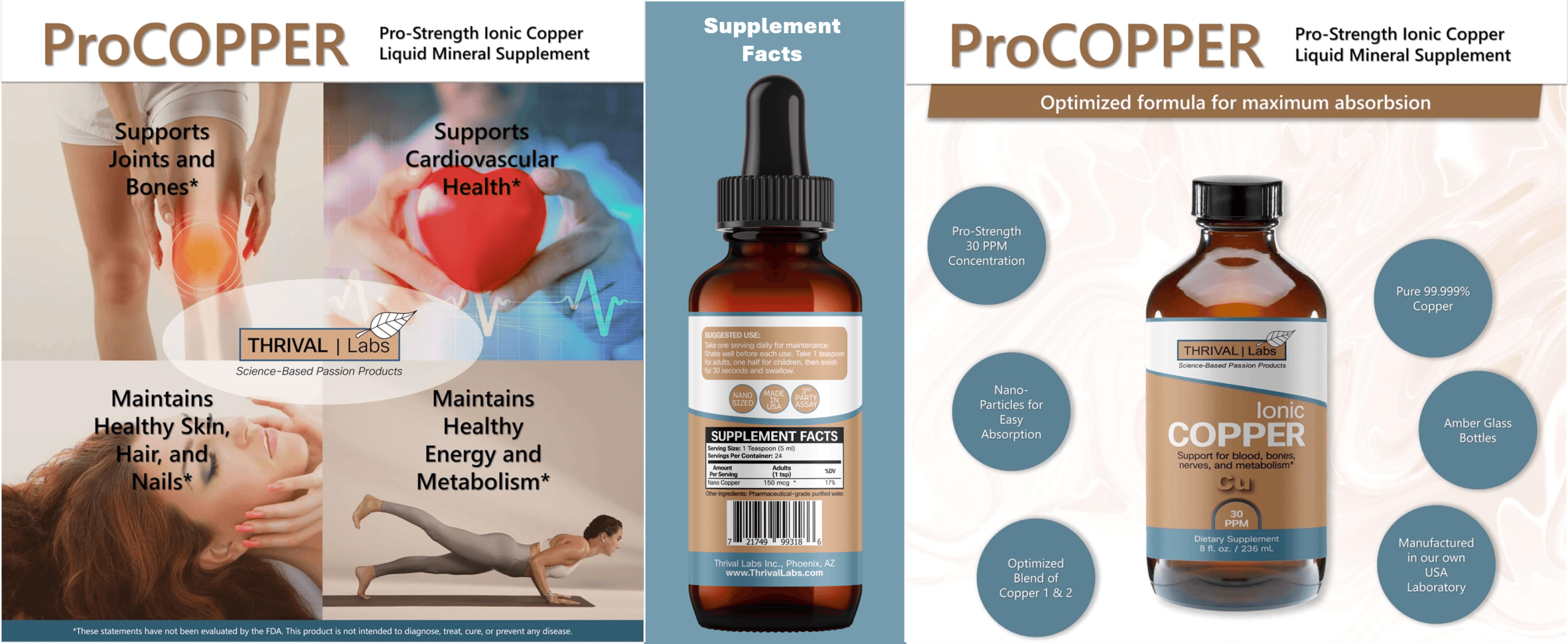 Ionic Colloidal Copper Liquid (30 PPM) | Mental Clarity & Nerve Function | Hair, Skin, Nails & Collagen | Red Blood Cells & Energy Production | Cholesterol Levels & Blood Pressure - Thrival Labs 27 Value Mod2 1464x600 1 scaled
