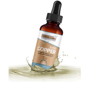 Ionic Colloidal Copper Liquid (30 PPM) | Mental Clarity & Nerve Function | Hair, Skin, Nails & Collagen | Red Blood Cells & Energy Production | Cholesterol Levels & Blood Pressure - Thrival Labs 23 Water Liquid splash2