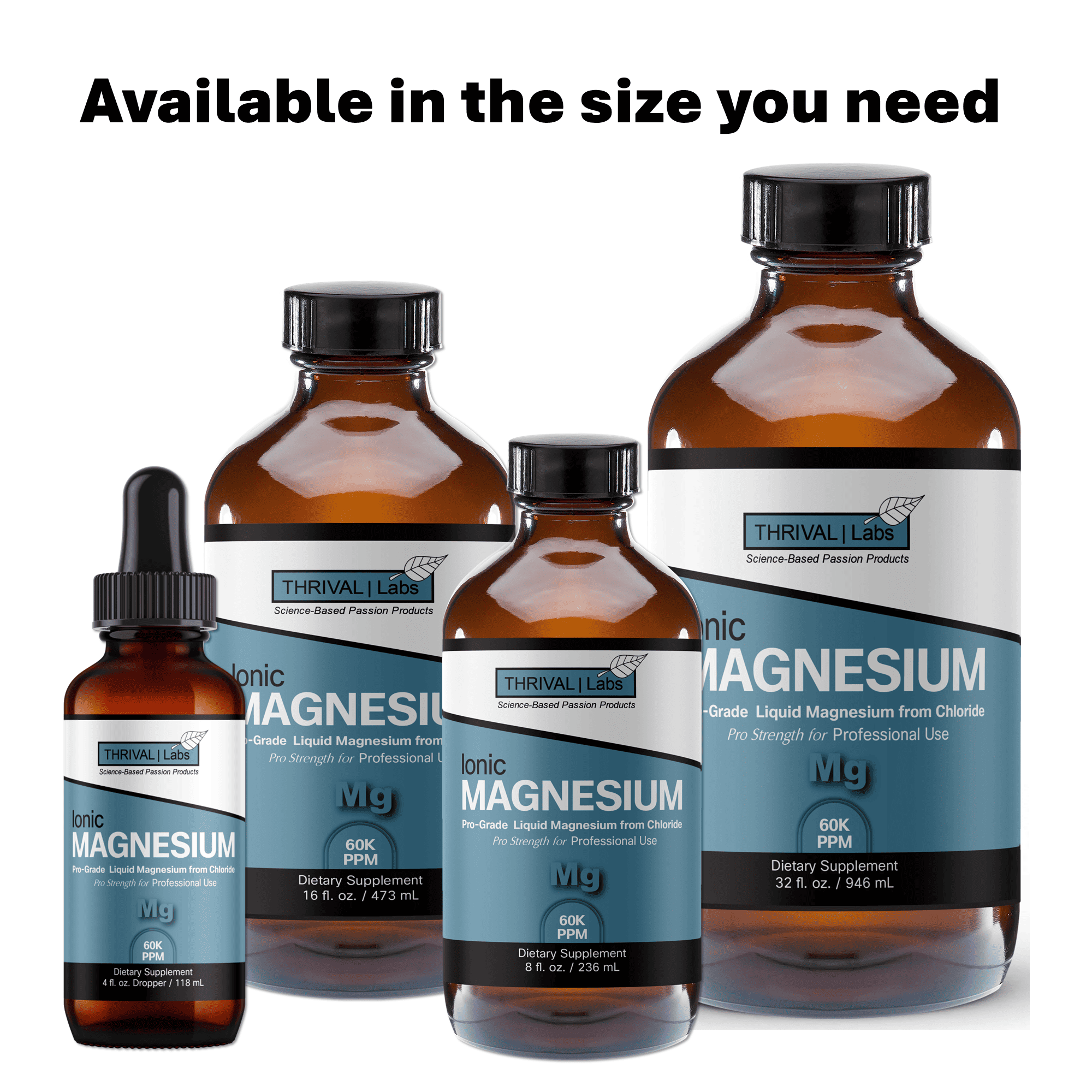 Thrival Labs Liquid Ionic Magnesium Supplement | Professional Strength with Highest & Fastest Absorption - Calm Mood, Sleep, Muscle Cramps & Spasms, Aid Energy & Vitality, Natural Laxative 7 Thrival Labs Liquid Ionic Magnesium Supplement | Professional Strength with Highest & Fastest Absorption - Calm Mood, Sleep, Muscle Cramps & Spasms, Aid Energy & Vitality, Natural Laxative - Image 7