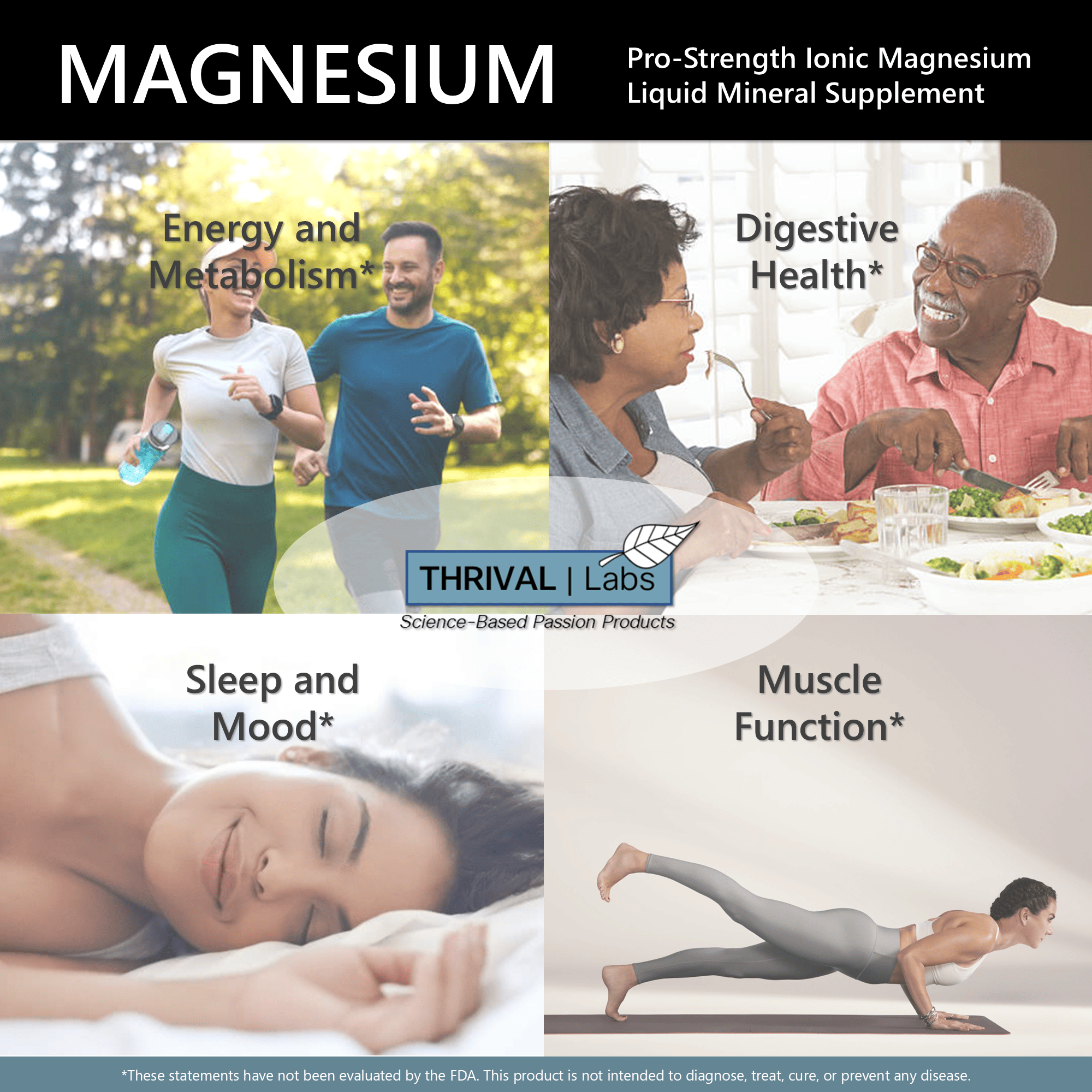 Thrival Labs Liquid Ionic Magnesium Supplement | Professional Strength with Highest & Fastest Absorption - Calm Mood, Sleep, Muscle Cramps & Spasms, Aid Energy & Vitality, Natural Laxative 10 Thrival Labs Liquid Ionic Magnesium Supplement | Professional Strength with Highest & Fastest Absorption - Calm Mood, Sleep, Muscle Cramps & Spasms, Aid Energy & Vitality, Natural Laxative - Image 10