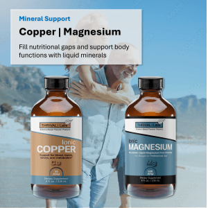 Ionic Colloidal Copper Liquid (30 PPM) | Mental Clarity & Nerve Function | Hair, Skin, Nails & Collagen | Red Blood Cells & Energy Production | Cholesterol Levels & Blood Pressure - Thrival Labs 19 Mineral Support