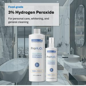 ProH2O2 Food Grade 3% Hydrogen Peroxide by Thrival Labs - A USA-Made Natural Cleaner With No Added Toxic Stabilizers for Medical, Household, and Personal Use 16 ProH2O2 Line